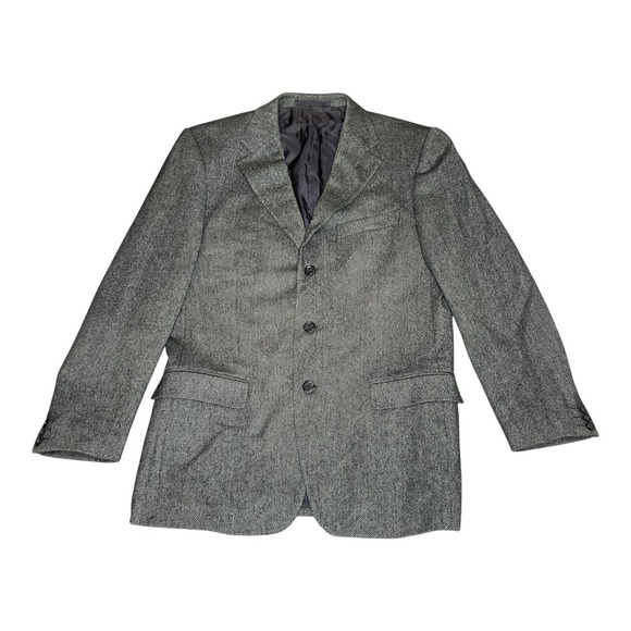 Ermenegildo Zegna Blazer Mens 44 Gray Textured Soft 3 Button‎ Sport Coat Jacket
